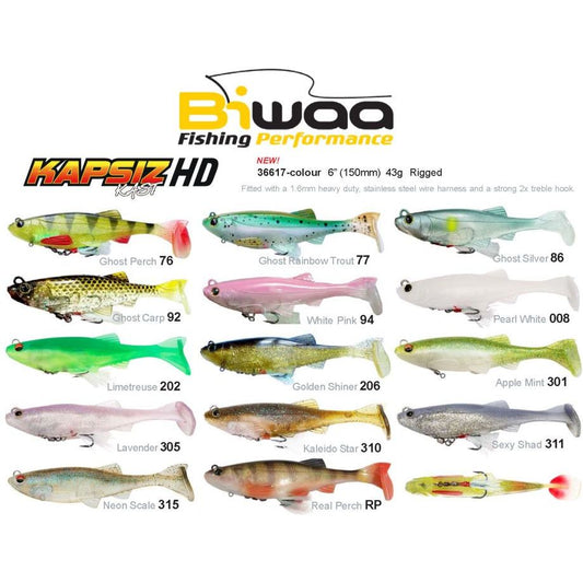Biwaa Biwaa Kapsiz HD Kast 6" Rigged Swimbait Lure premium fishing tackle gear from Allways Angling