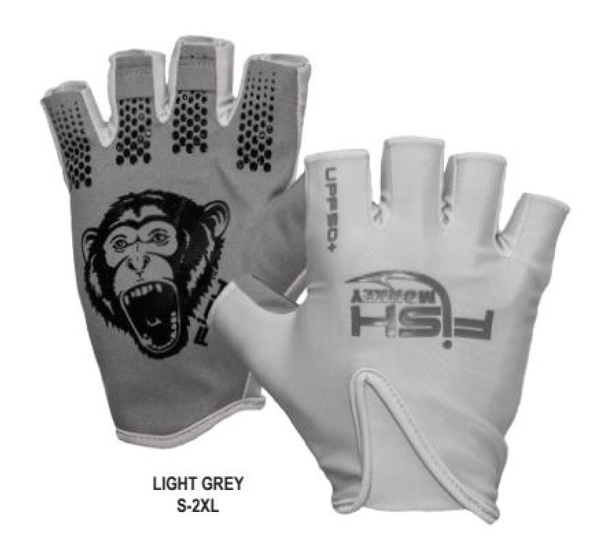 Guanti Fish Monkey Stubby Guide – Mezzo Dito, Taglia Small, Protezione UPF 50, Per Pesca E Outdoor