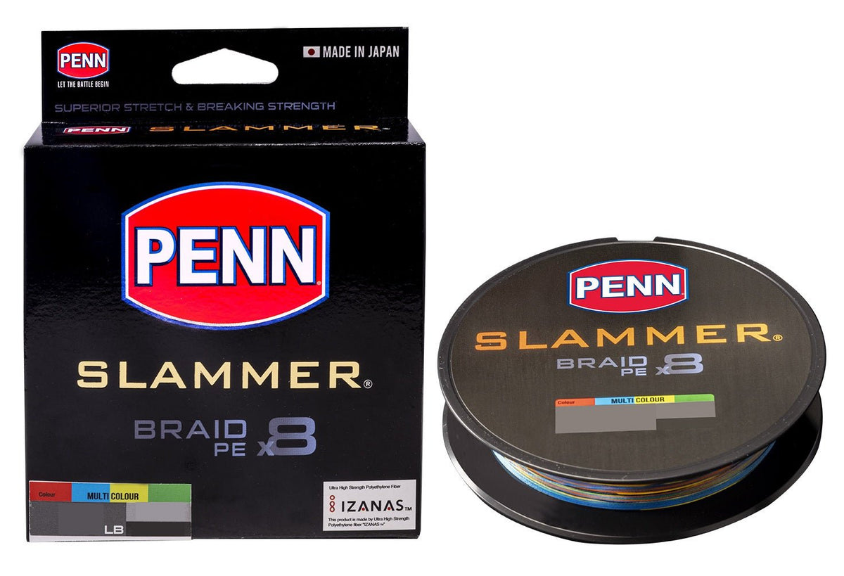 penn braided fishing line PENN SLAMMER BRAID PEx8 MULTICOLOR 400M – Allways Angling