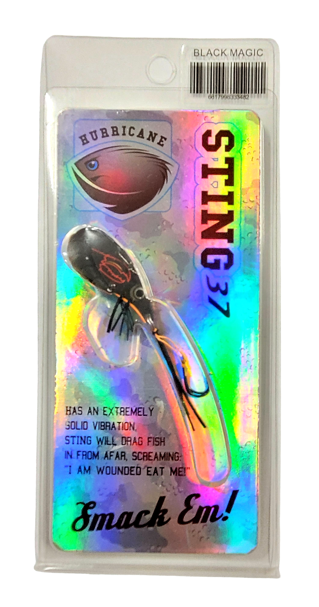 Hurricane Hurricane STING 37 blade Vibe Lure BLACK MAGIC premium fishing tackle gear from Allways Angling
