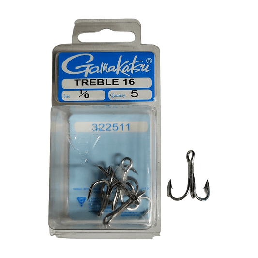 Gamakatsu Gamakatsu Treble 16 Treble Hooks 5pk premium fishing tackle gear from Allways Angling