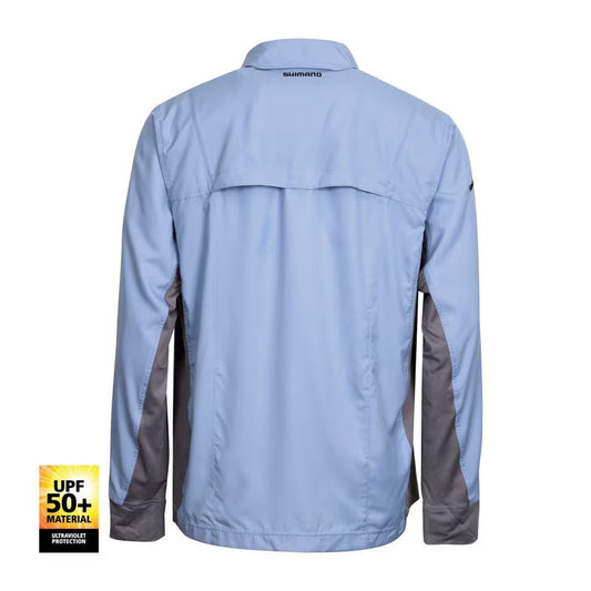 Shimano Shimano Pro Stretch Vented Fishing Shirt - Cloudburst premium fishing tackle gear from Allways Angling