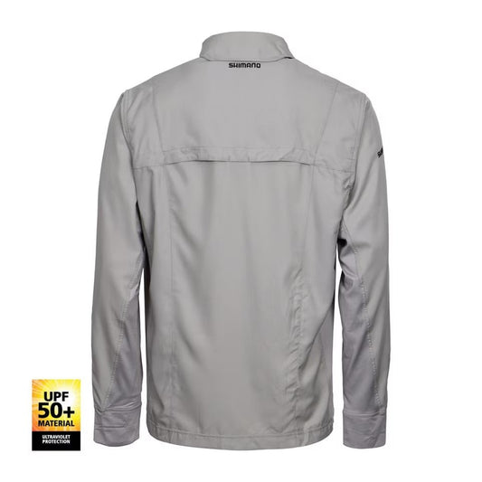 Shimano Shimano Pro Stretch Vented Fishing Shirt - Paloma Grey premium fishing tackle gear from Allways Angling