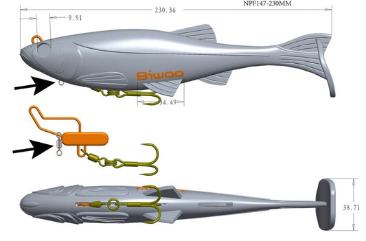 Biwaa Biwaa Kapsiz HD Kast 6" Rigged Swimbait Lure premium fishing tackle gear from Allways Angling