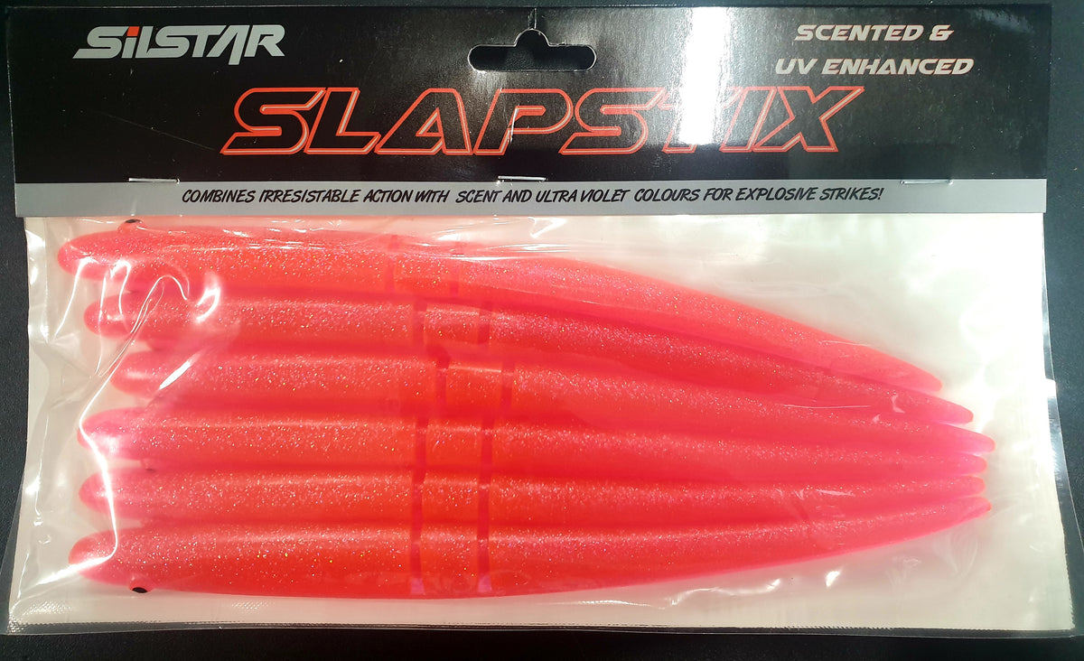 Silstar Slapstix 9 inch PINK SLP9PK 6pk Soft Plastic Kingfish Lure