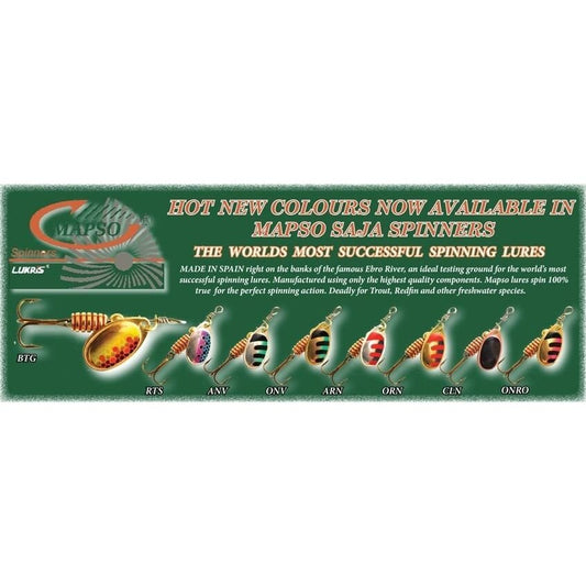 Mapso Mapso SAJA Spinner Twin Pack SIZE 2 premium fishing tackle gear from Allways Angling