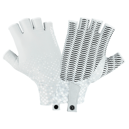 Daiwa Daiwa Sun Gloves (Grey Prism & Light Aqua) premium fishing tackle gear from Allways Angling