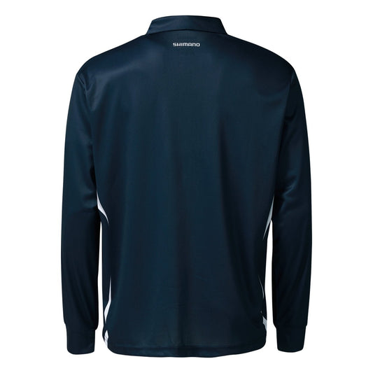 Shimano Shimano Navy/Grey Zip Up Sublimated Fishing Shirt premium fishing tackle gear from Allways Angling
