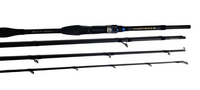 N.S Amped II BARRA BAITCASTER 4 PIECE TRAVEL Rod WITH HARD CASE