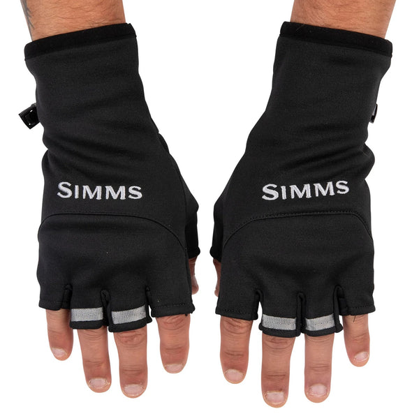 Simms Freestone Half Finger Gloves Mitt Black