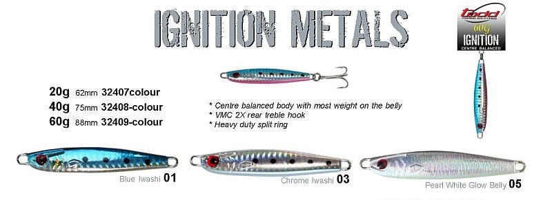 EJ Todd Todd Ignition Metal Slug Lure premium fishing tackle gear from Allways Angling