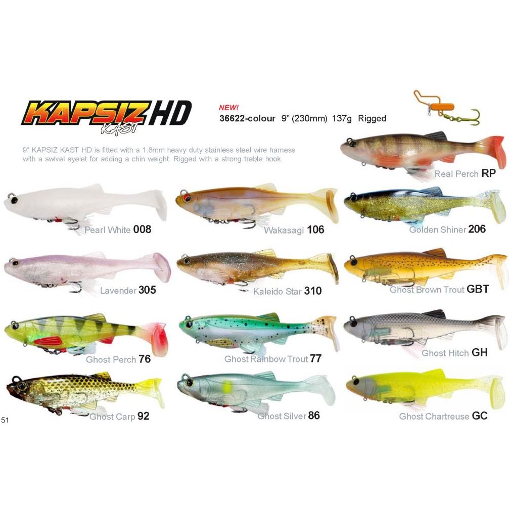 Biwaa Biwaa Kapsiz HD Kast 9" Rigged Swimbait Lure premium fishing tackle gear from Allways Angling
