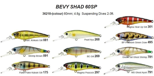 Lucky Craft Lucky Craft Bevy Shad 60SP Lure premium fishing tackle gear from Allways Angling