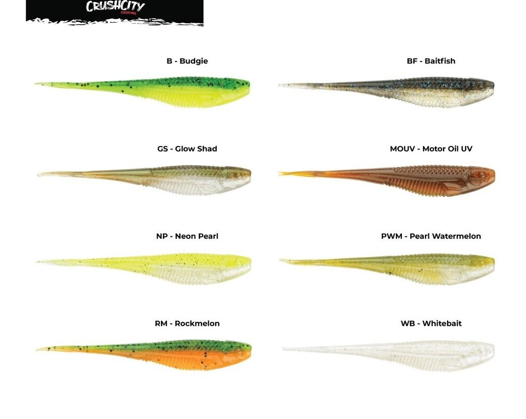 Rapala Rapala Crush City The Jerk 3.75 Soft Plastics 7pk premium fishing tackle gear from Allways Angling