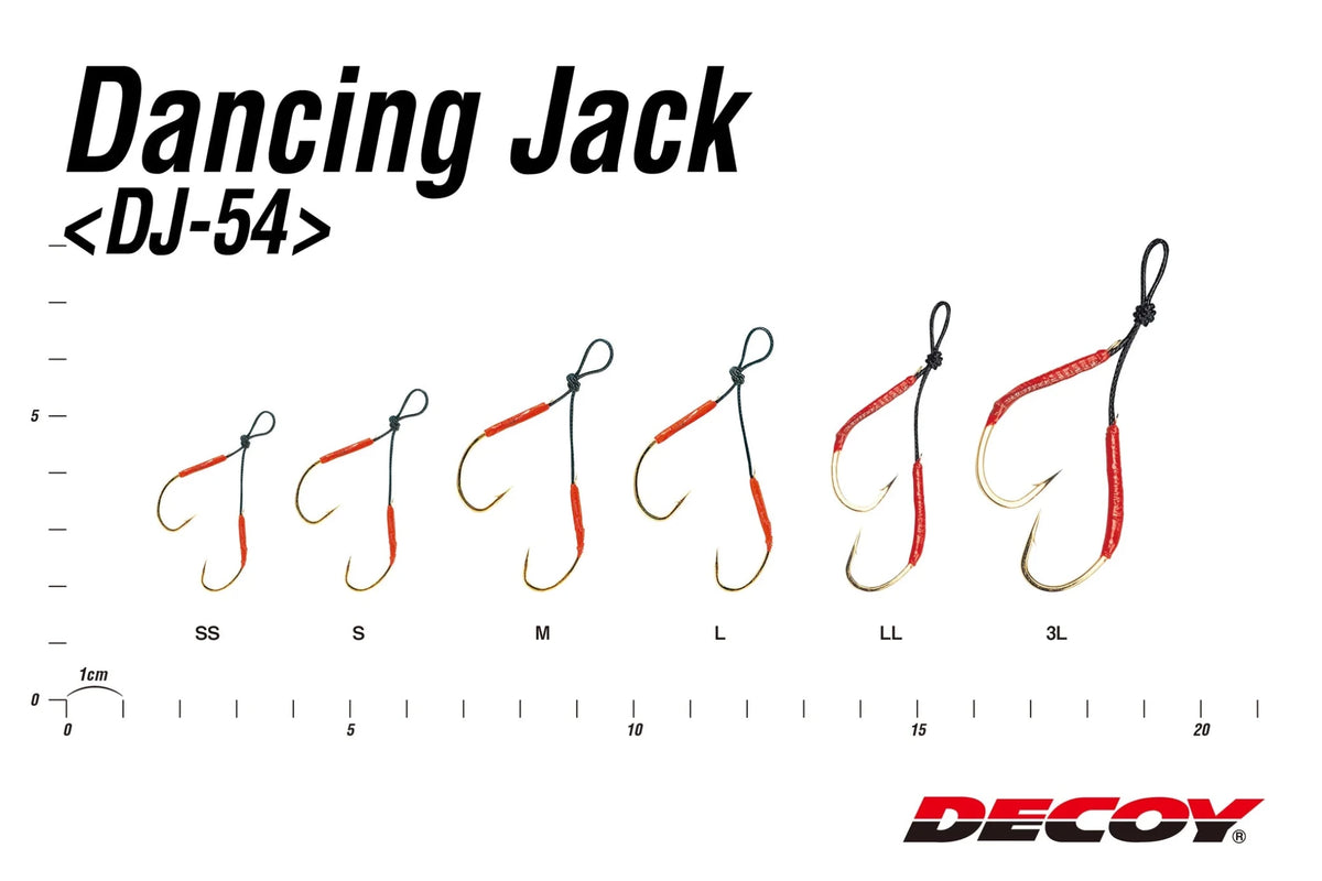 Decoy Decoy DJ-54 Dancing Jack Assist Hooks premium fishing tackle gear from Allways Angling