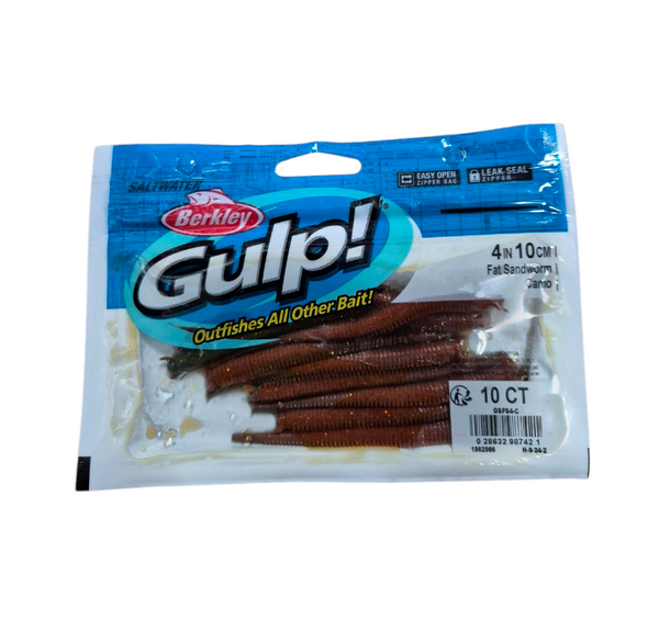 Berkley Gulp 4" FAT SANDWORMS CAMO 10PK
