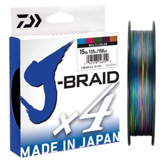 Daiwa DAIWA J Braid 4 MULTI-COLOUR Fishing Line premium fishing tackle gear from Allways Angling