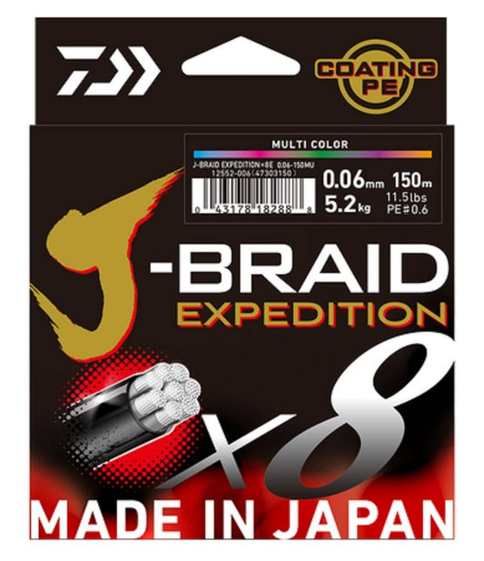 Daiwa DAIWA J-BRAID EXPEDITION- MULTI COLOR premium fishing tackle gear from Allways Angling