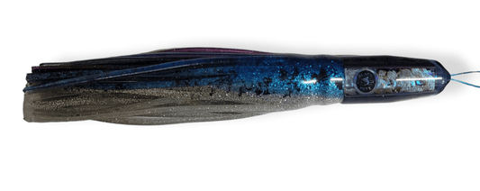 Billmark Lures Black Pete 10" Tuna Bullet Game Skirt Blue/Silver premium fishing tackle gear from Allways Angling
