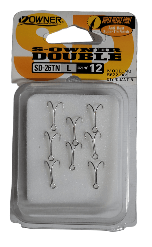 Owner Owner SD-26 Double Hooks 8pk premium fishing tackle gear from Allways Angling