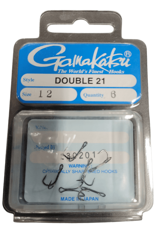 Gamakatsu Gamakatsu Double 21 Hooks Size 12 6pk premium fishing tackle gear from Allways Angling