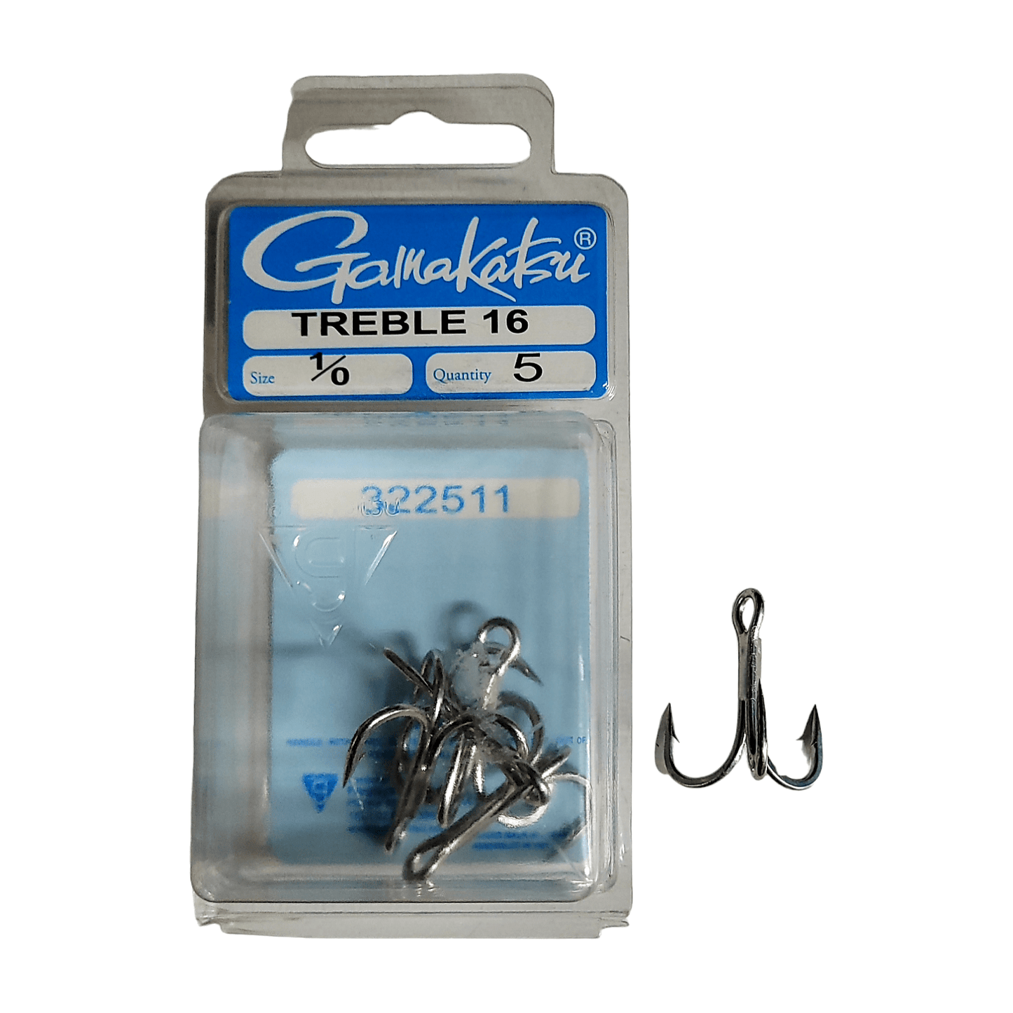 Gamakatsu Gamakatsu Treble 16 Treble Hooks 5pk premium fishing tackle gear from Allways Angling
