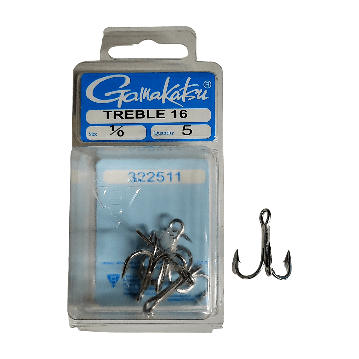 Gamakatsu Gamakatsu Treble 16 Treble Hooks 5pk premium fishing tackle gear from Allways Angling