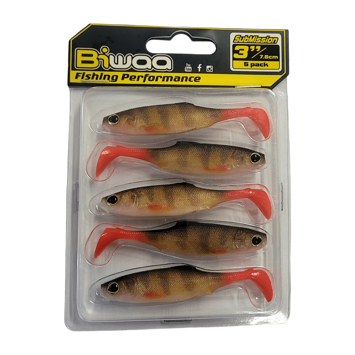 Biwaa Biwaa SubMission Shad Soft Plastic Lure 5pk premium fishing tackle gear from Allways Angling