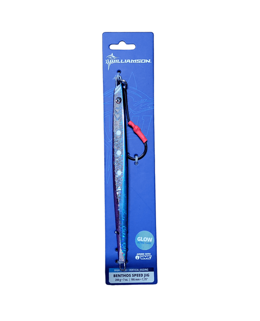 Williamson Williamson Benthos Speed Knife Jig 200g Blue / Pink / Purple premium fishing tackle gear from Allways Angling