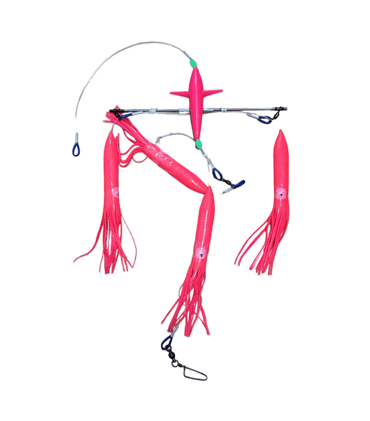 Black Pete Black Pete 30cm Spreader Bar PINK Teaser premium fishing tackle gear from Allways Angling