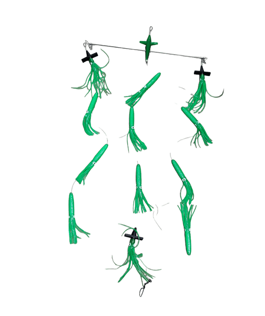 Allways Angling Spreader Bar Teaser 600mm Lumo Green Floating Squid premium fishing tackle gear from Allways Angling