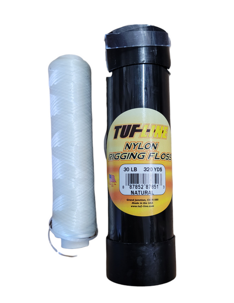 TUF-LINE Rigging Floss 30lb Waxed Thread 1/8lb Spool Marlin Live Bait Rigging