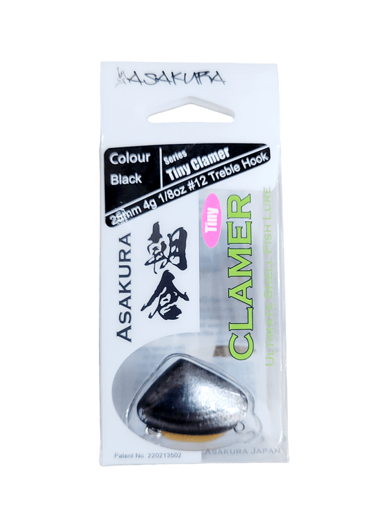 Asakura Asakura Tiny Clamer 25mm Pippi Lure BLACK premium fishing tackle gear from Allways Angling