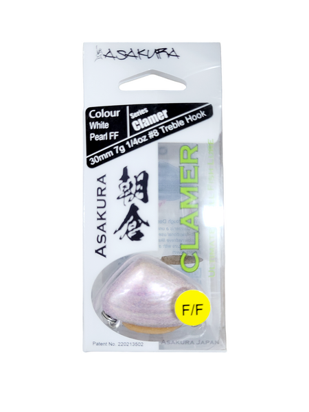 Asakura Clamer 30mm Pippi Lure White Pearl FF