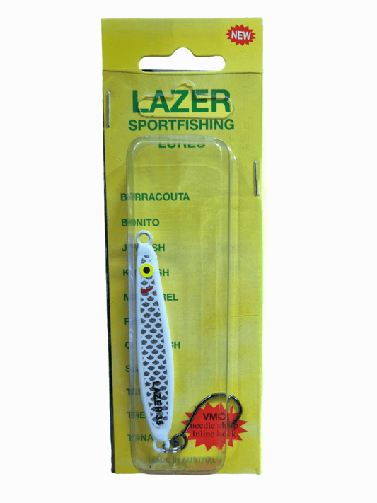 Laser Lazer Lure Whitebait Single Hook Metal Lure premium fishing tackle gear from Allways Angling