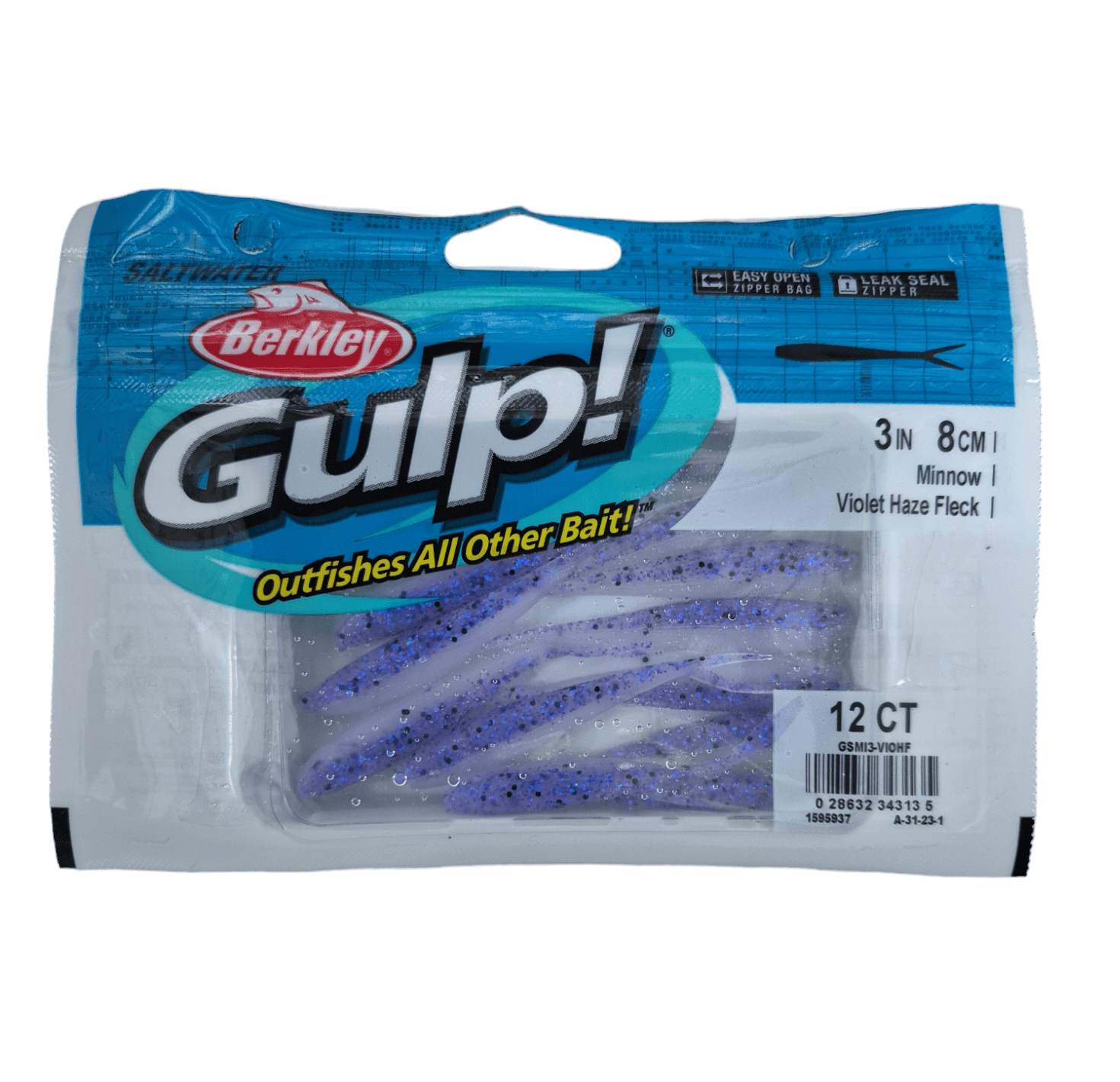 Berkley Berkley GULP 3″ MINNOW VIOLET HAZE FLECK 8PK premium fishing tackle gear from Allways Angling