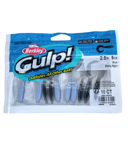 Berkley Berkley GULP! 2.5″ GRUB 10pk STARRY NIGHT premium fishing tackle gear from Allways Angling