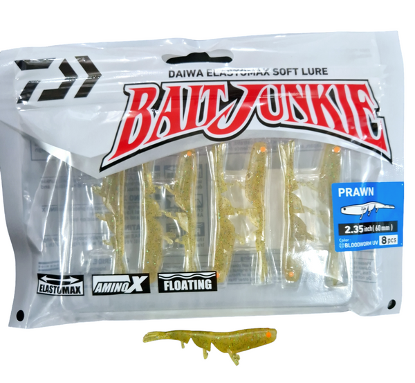 DAIWA BAIT JUNKIE 2.35" BLOODWORM UV SOFT PLASTICS