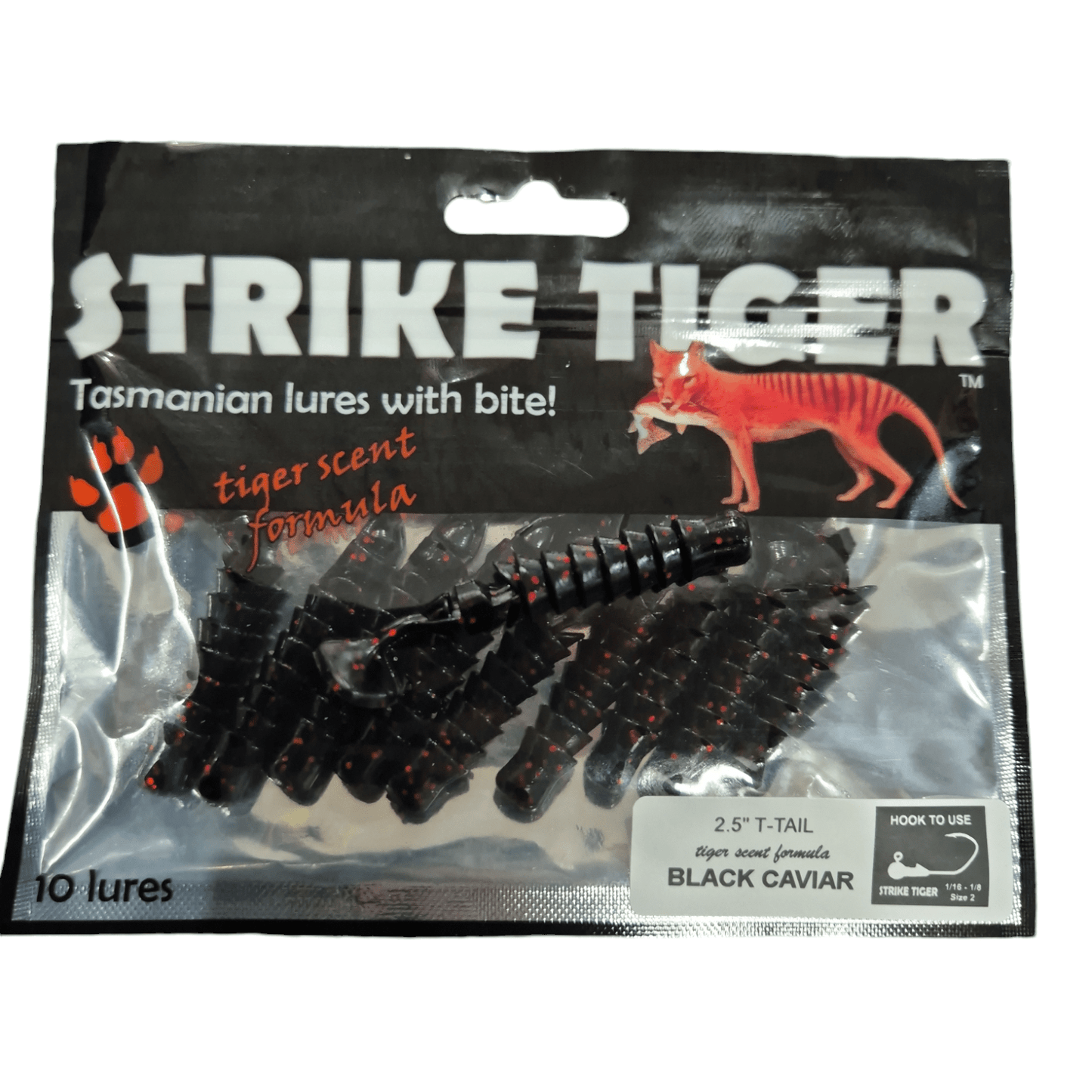 Strike Tiger Strike Tiger 2.5" T Tail Soft Plastics (10 Pack) premium fishing tackle gear from Allways Angling