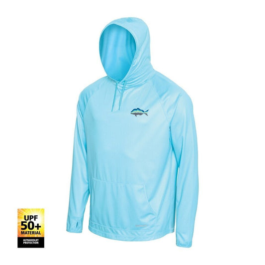 Shimano SHIMANO BLUE SNAPPER HOODED TECH TEE premium fishing tackle gear from Allways Angling