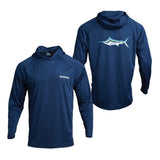 SHIMANO PERFORMANCE LS HOODED TECH TEE MARLIN NAVY