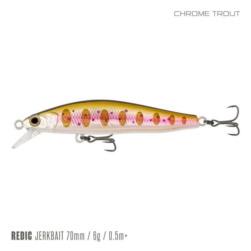 Samaki Redic Jerkbait SF70LC Chrome Trout