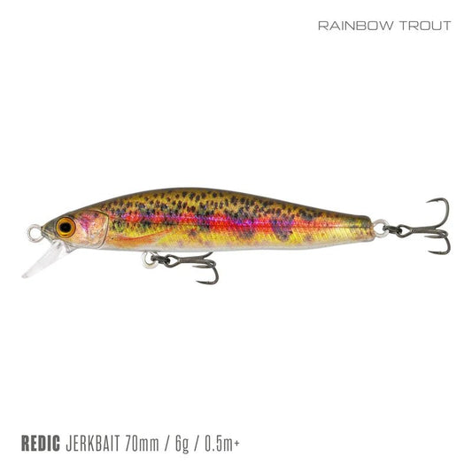 Samaki Samaki Redic Jerkbait SF70LC Rainbow Trout premium fishing tackle gear from Allways Angling