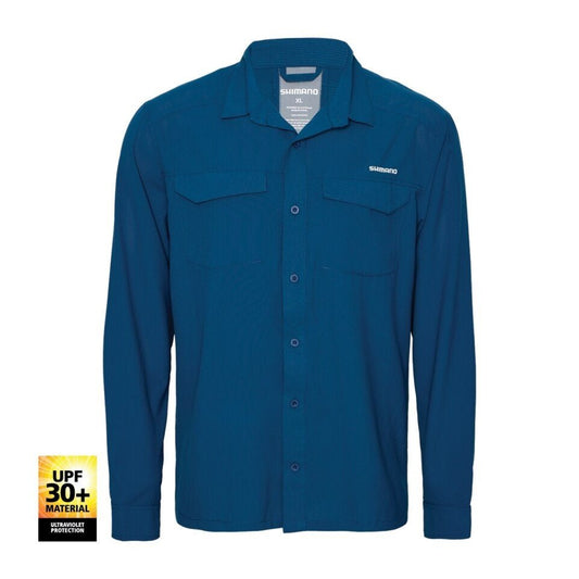 Shimano Shimano Navy Pro Fishing Shirt premium fishing tackle gear from Allways Angling