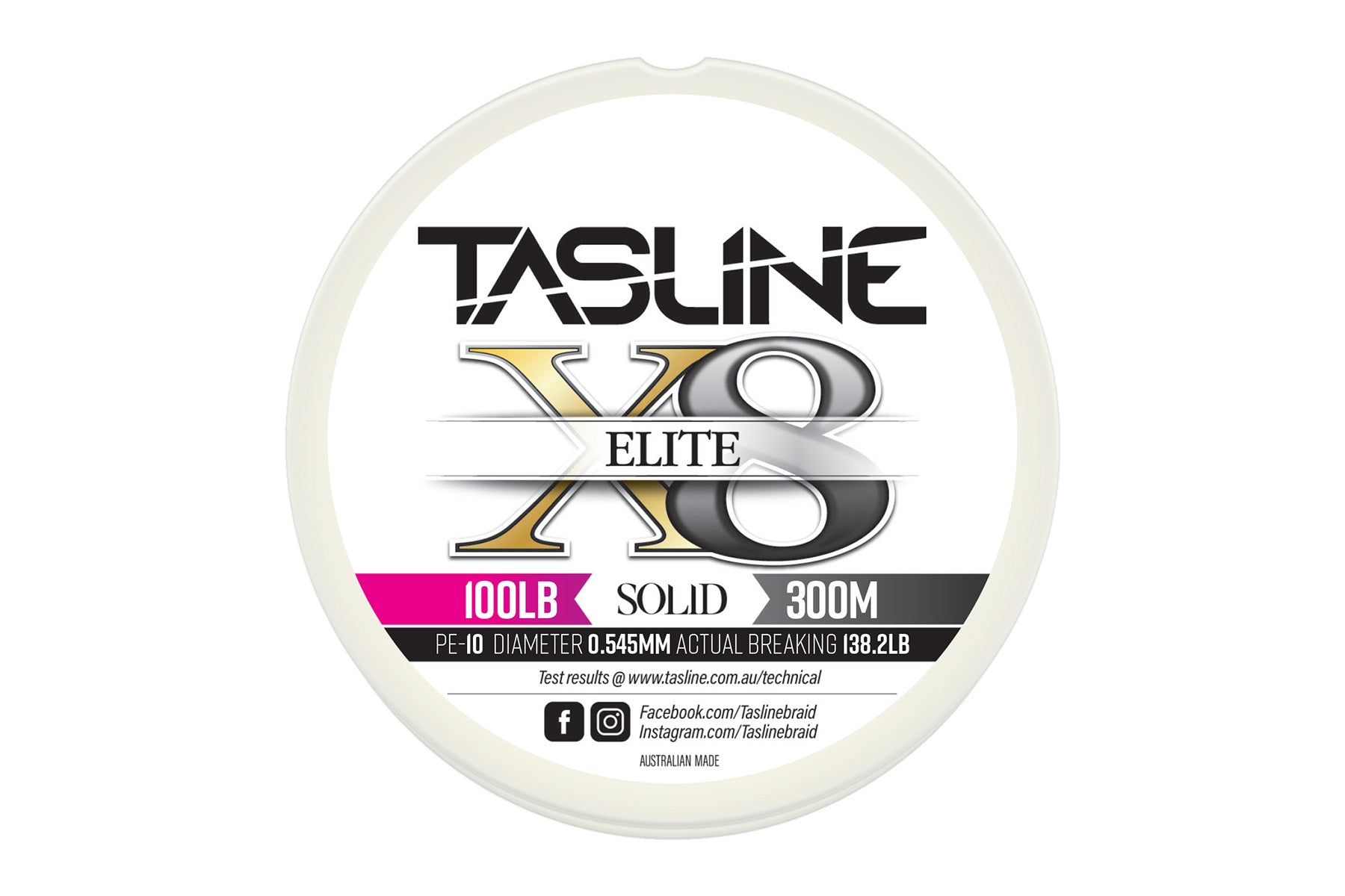 Tasline Tasline Elite White Braid premium fishing tackle gear from Allways Angling