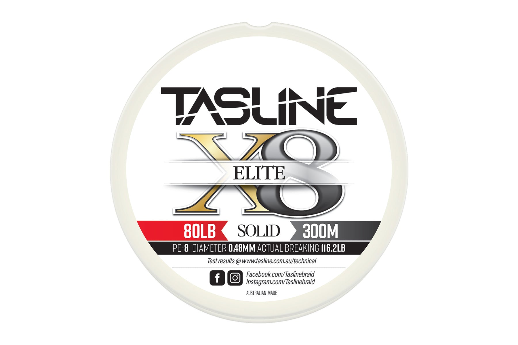 Tasline Tasline Elite White Braid premium fishing tackle gear from Allways Angling