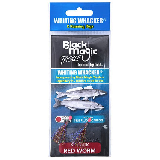 Black Magic Black Magic Whiting Wacker Red Worm Running Rig 2pk premium fishing tackle gear from Allways Angling