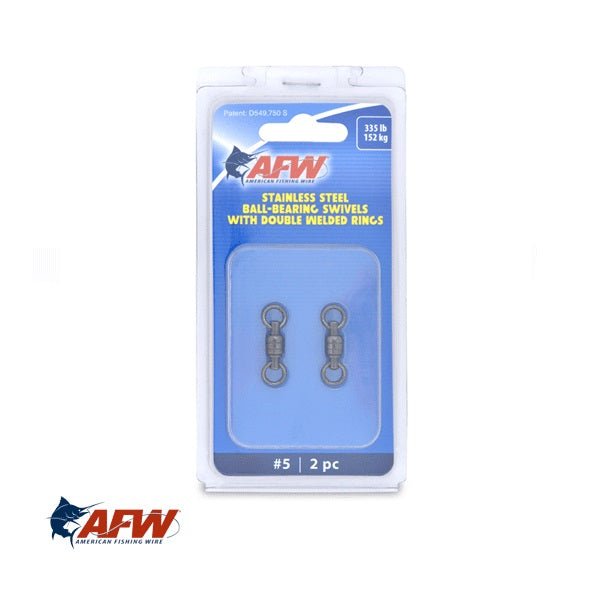 AFW AFW Stainless Ball-Bearing Swivels with Double Welded Rings premium fishing tackle gear from Allways Angling
