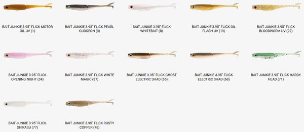 Bait Junkie 3.95" Flick Soft Plastics 6pk