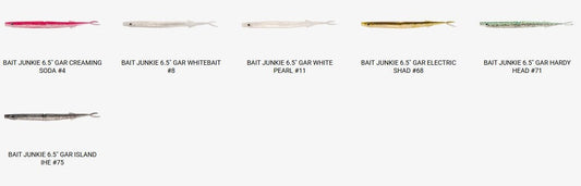 Daiwa Bait Junkie 6.5" Gar Soft Plastics premium fishing tackle gear from Allways Angling
